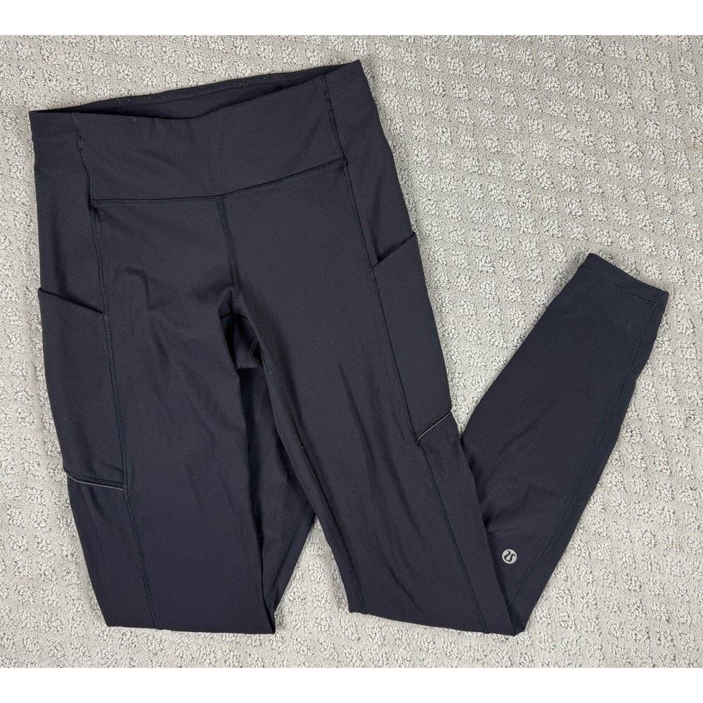 Lululemon Speed Up High Rise Tight‎ Black Pocket Leggings Womens